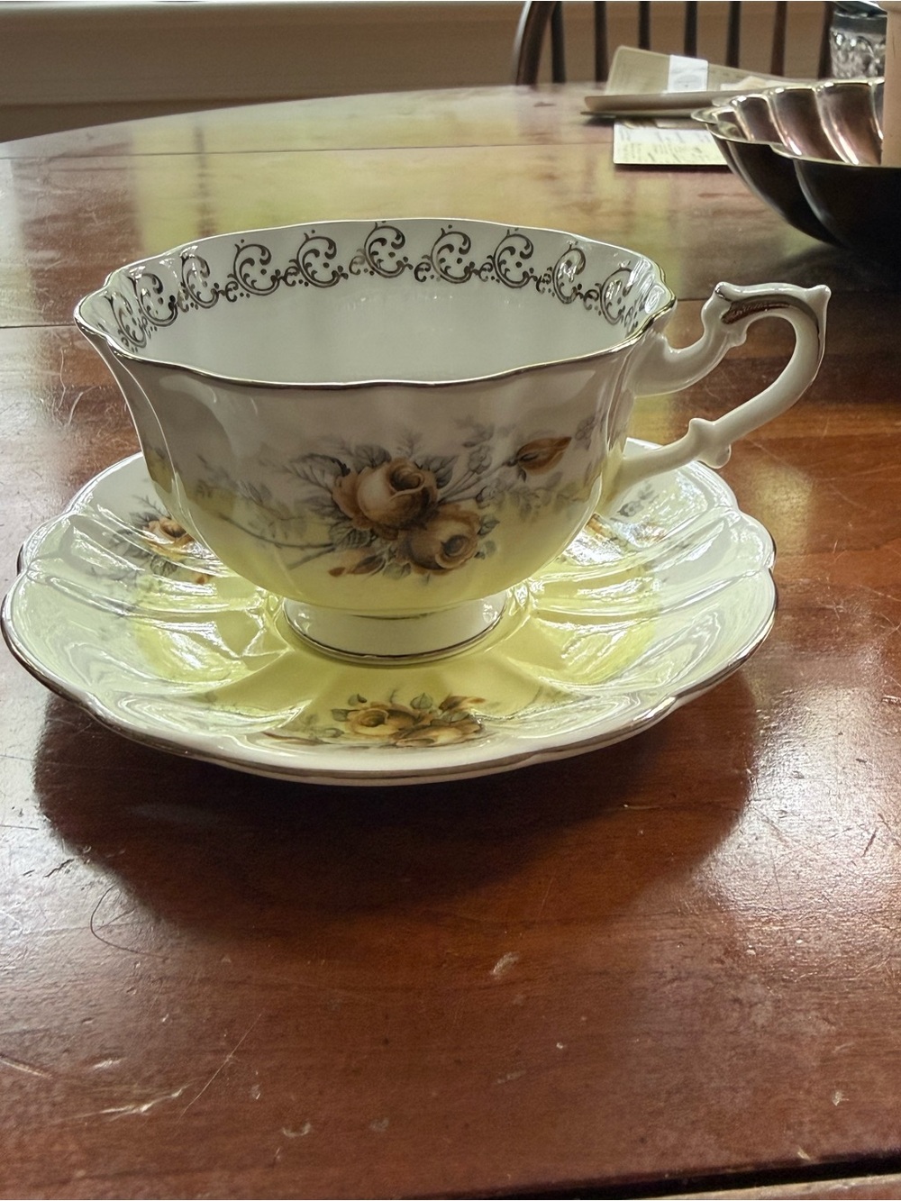 Vintage Royal Albert "DAYBREAK "ROSE MARIE Series Bone China Teacup & Saucer